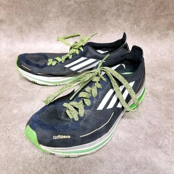 Adidas Womens Adizero F50 G42281 Size 9 Black Green Running Shoes - Picture 7 of 10